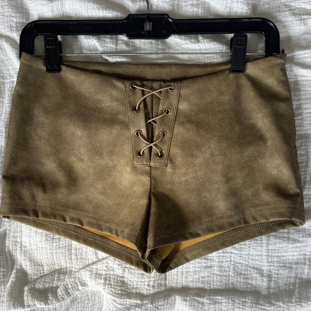 SHEIN Tan Lace-Up Women Shorts in Size US 2/EU 34